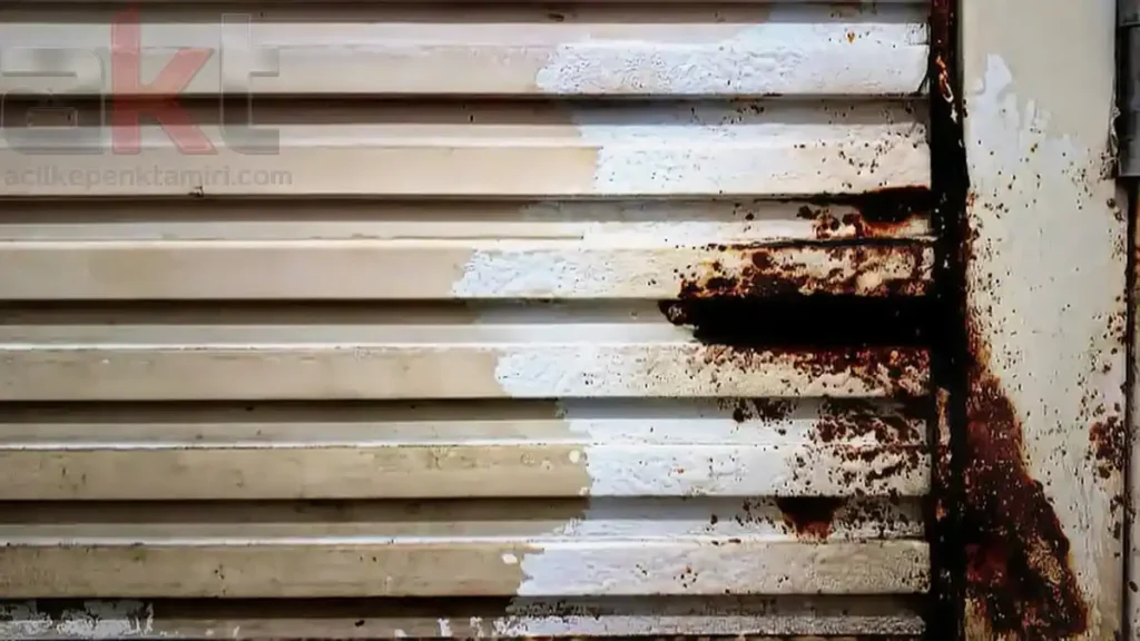 Tuz ve Nem Etkisiyle Oluşan Kepenk Pas Hasarı
