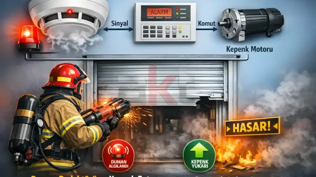 Duman Dedektörü ve Kepenk Entegrasyonu – Otomatik Açılma Sistemi
