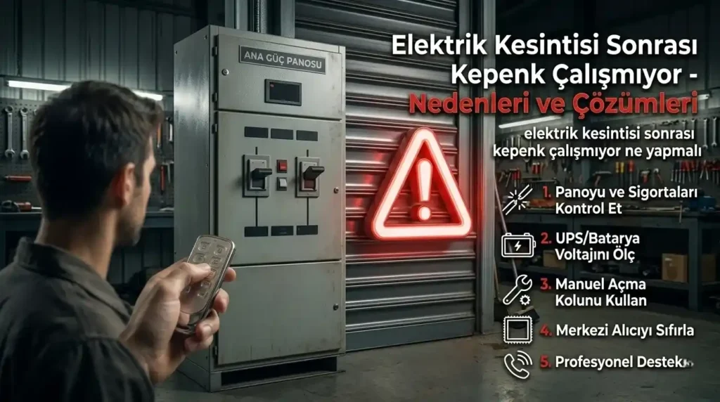 Elektrik Kesintisi Sonrası Kepenk Çalışmıyor – Nedenleri ve Çözümleri