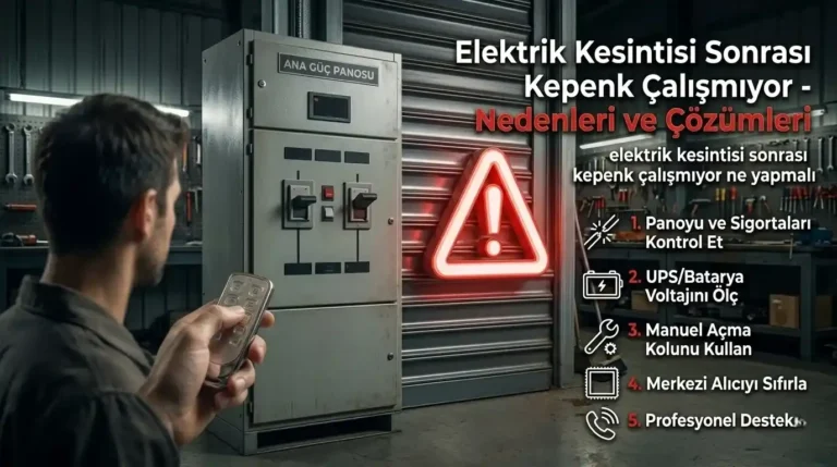 Elektrik Kesintisi Sonrası Kepenk Çalışmıyor – Nedenleri ve Çözümleri