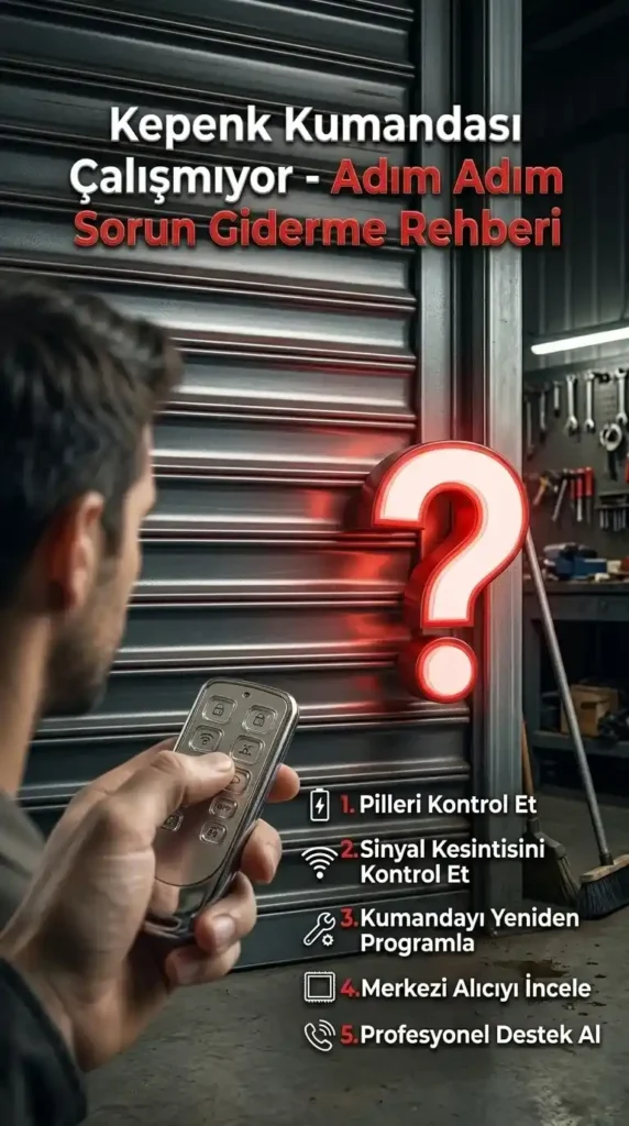 Kepenk Kumandası Çalışmıyor - Adım Adım Sorun Giderme Rehberi