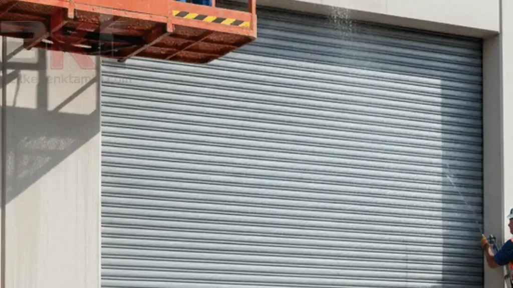 kirli ve temizlenmiş kepenk ray karşılaştırması