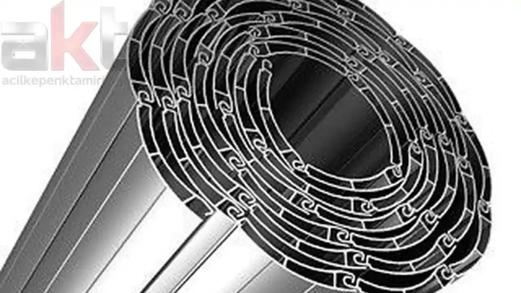 kirli ve temizlenmiş kepenk ray karşılaştırması