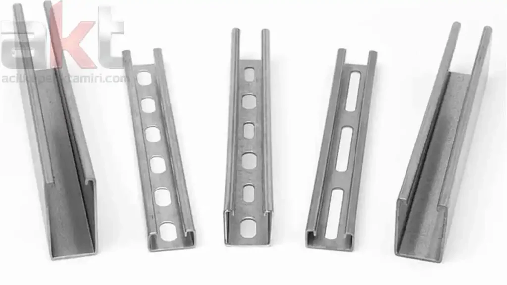 kirli ve temizlenmiş kepenk ray karşılaştırması